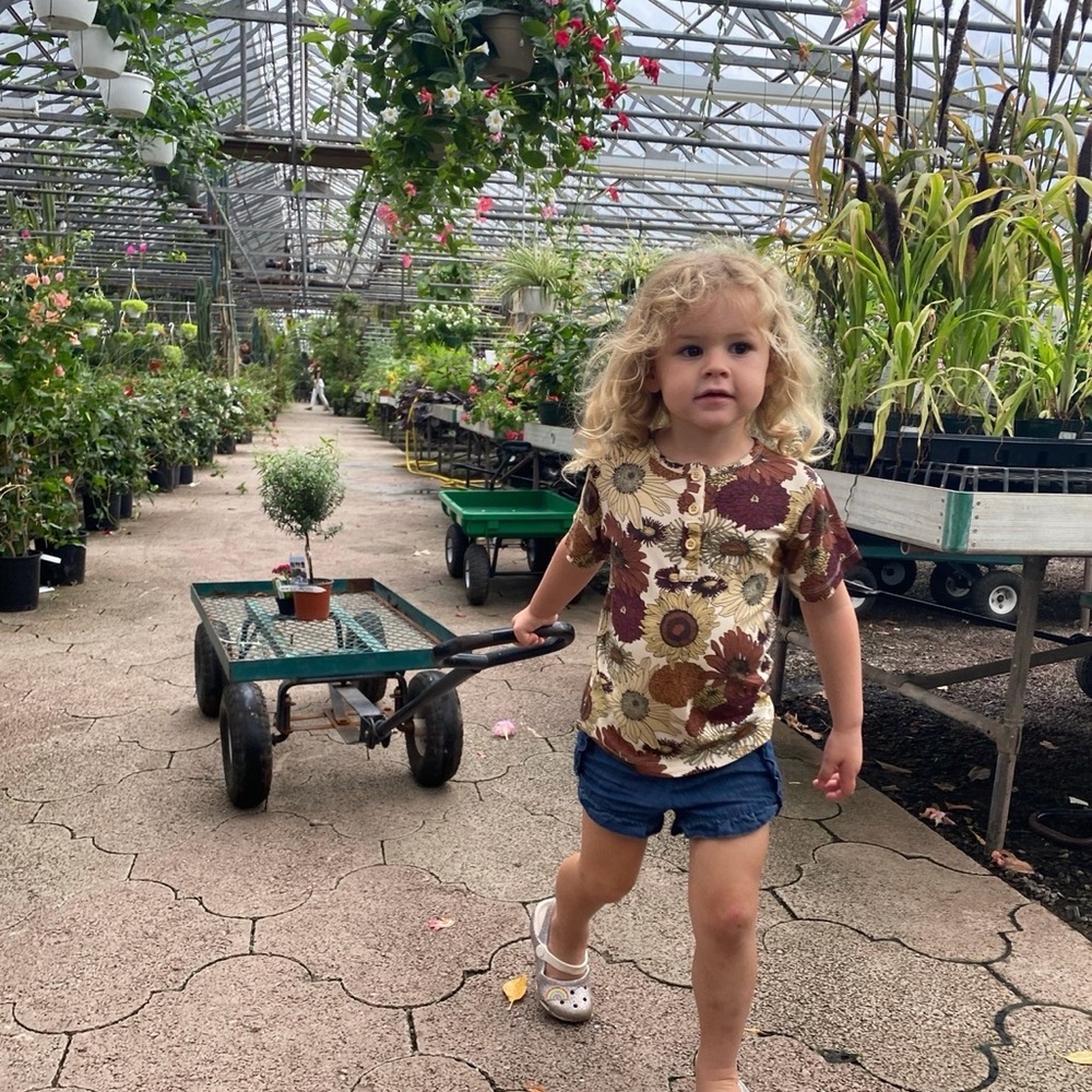 Kate Quinn Multi Sunflower Henley Top